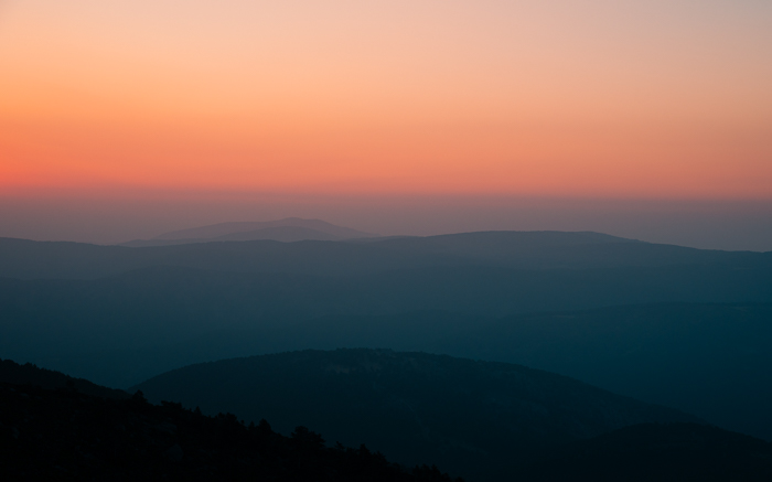 Sunrise at the mountain